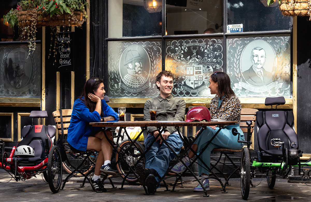 Trike users at the pub