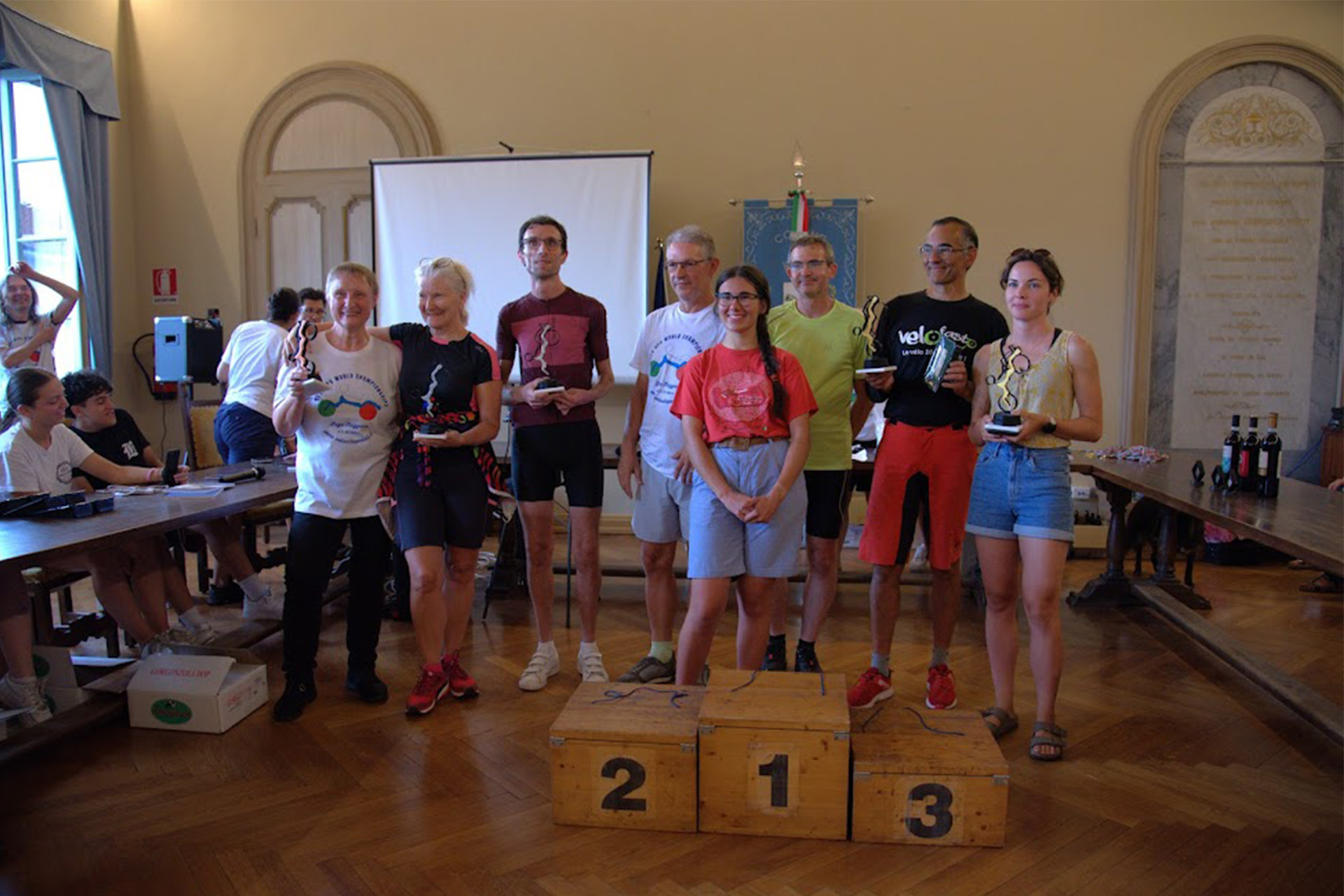 Winners on podium