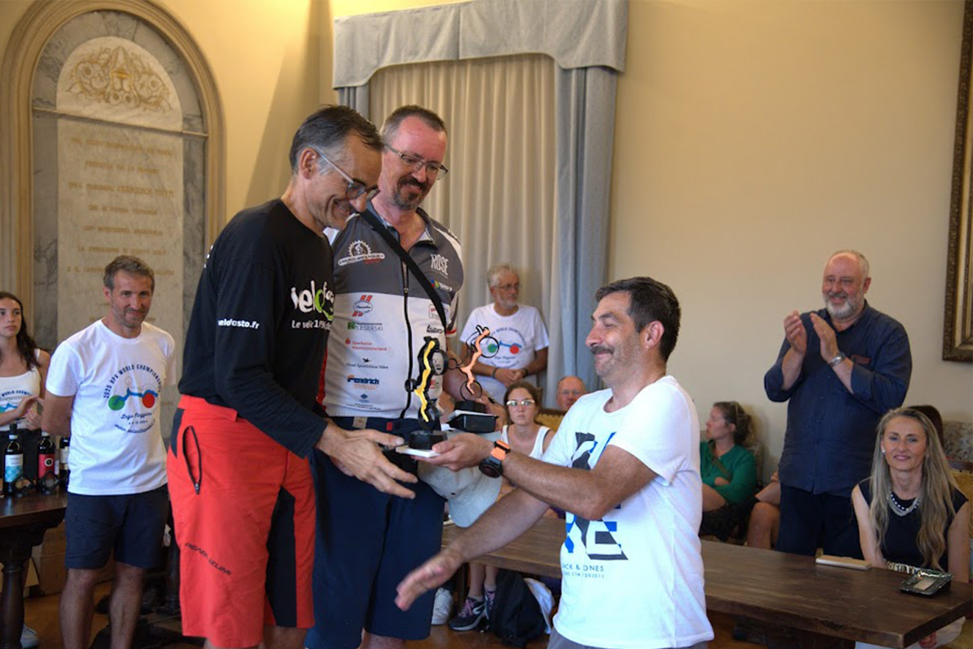 Philippe winning trophy!