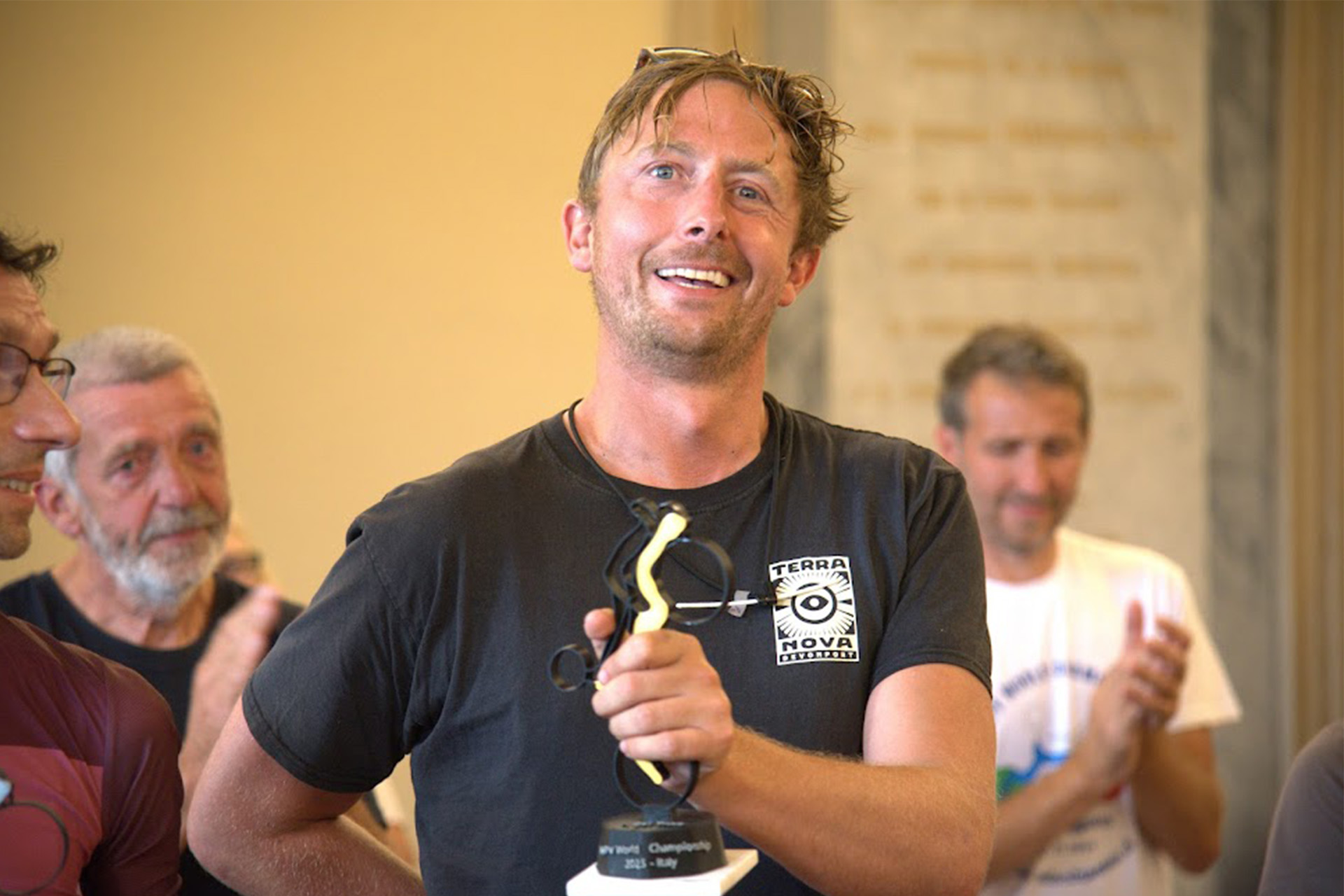 Jimmy smiling with his trophy