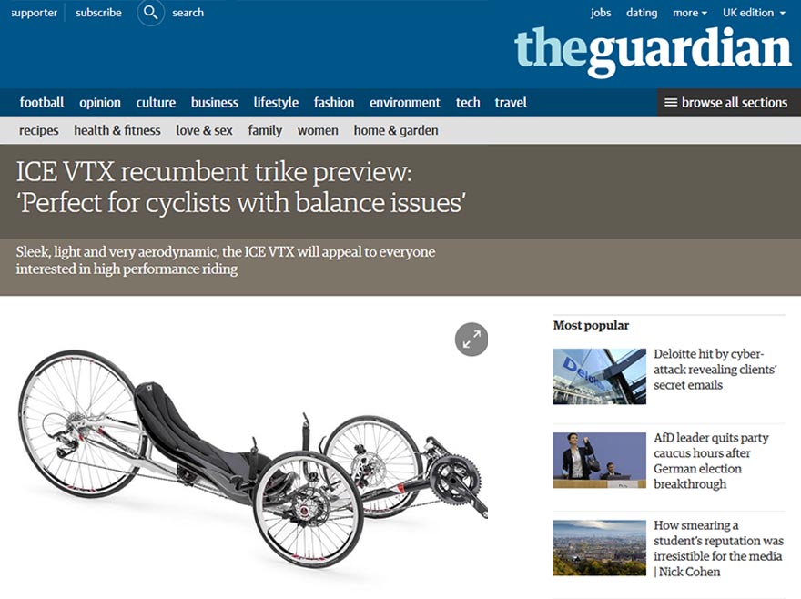 The ICE VTX is The Guardian’s bike of the week