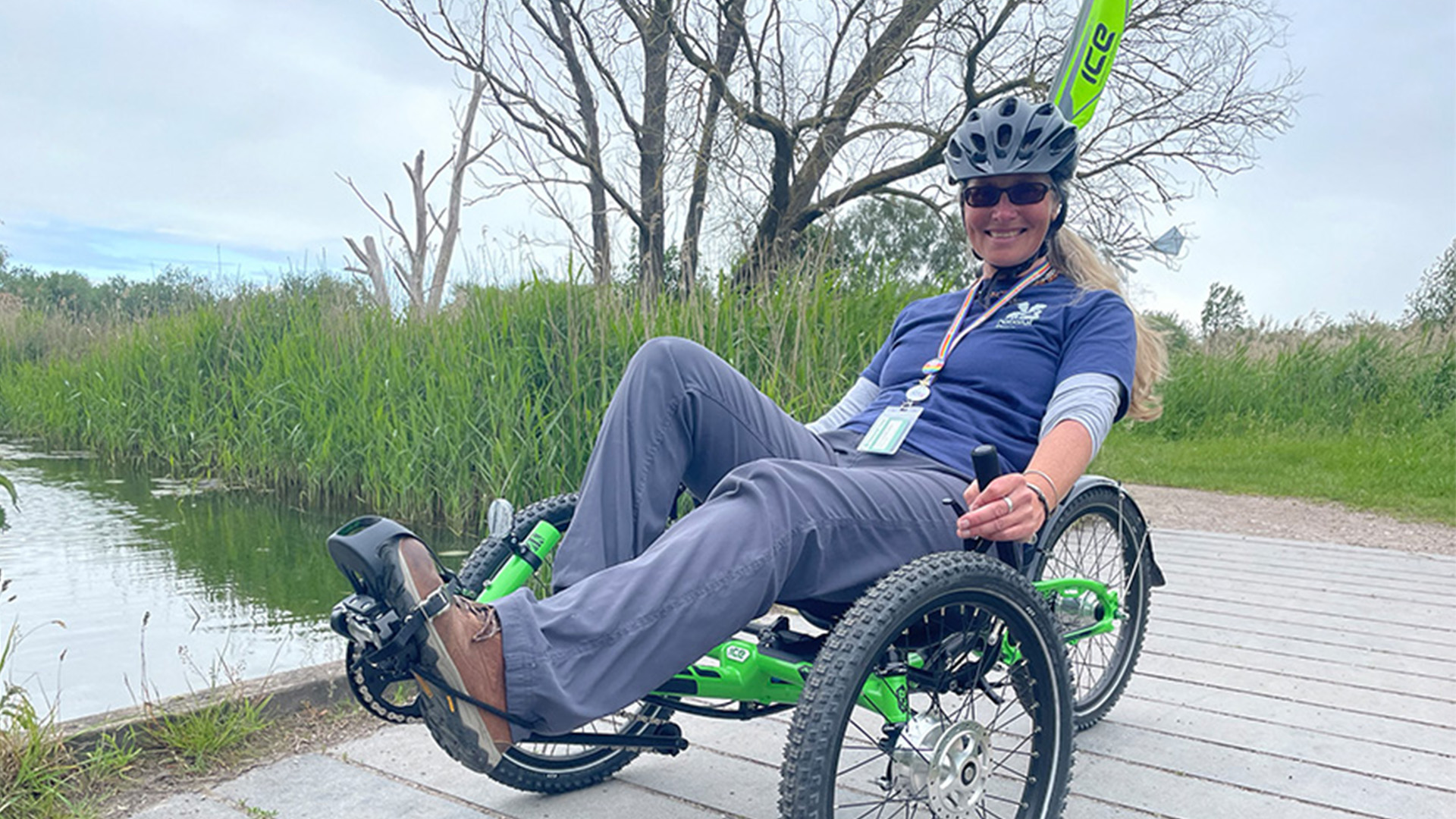 trike rider by the river NT